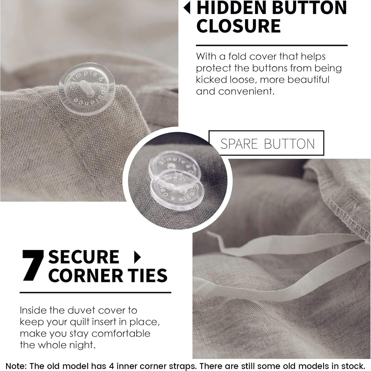 ๐ฟ 3-Piece Linen Duvet Cover Set | Natural Washed Flax Bedding ๐๏ธ