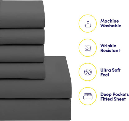 🛏️ All-Season 5-Piece Bedding Set | Ultra Soft Microfiber Comforter Set ✨