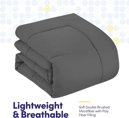 🛏️ All-Season 5-Piece Bedding Set | Ultra Soft Microfiber Comforter Set ✨