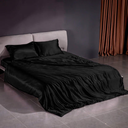 💎 Premium Silk Bedding Set | Luxurious Smooth Duvet & Sheet Ensemble