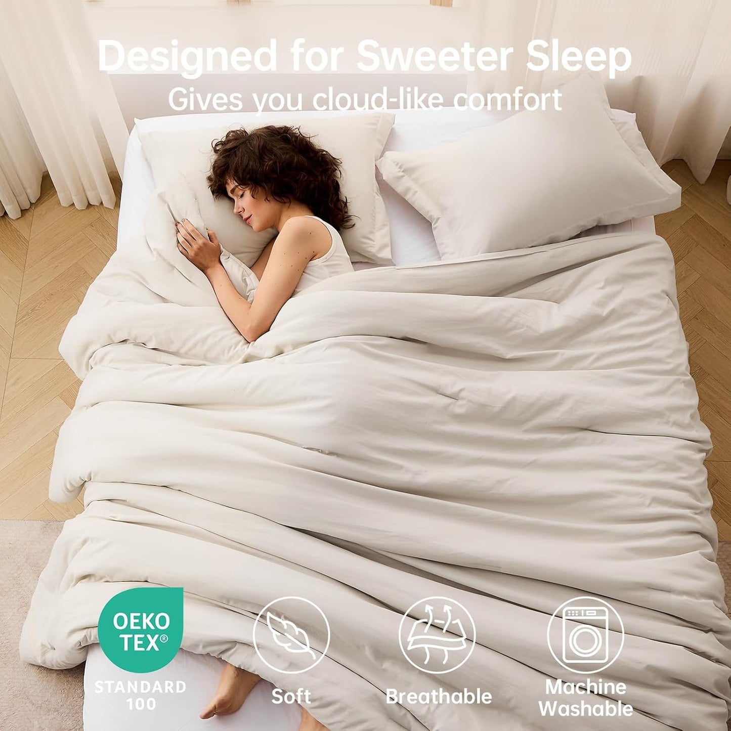 3-piece comforter set 🛌. Soft microfiber, anti-clumping design & easy to clean. Shop our special offer today!