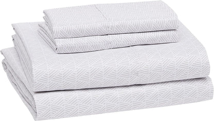 🛏️ 4-Piece Crosshatch Microfiber Sheet Set | Wrinkle Resistant Bedding 🪶