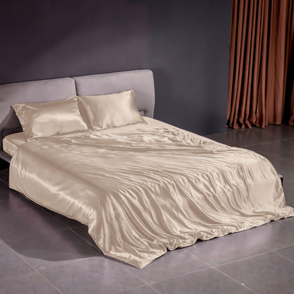 💎 Premium Silk Bedding Set | Luxurious Smooth Duvet & Sheet Ensemble