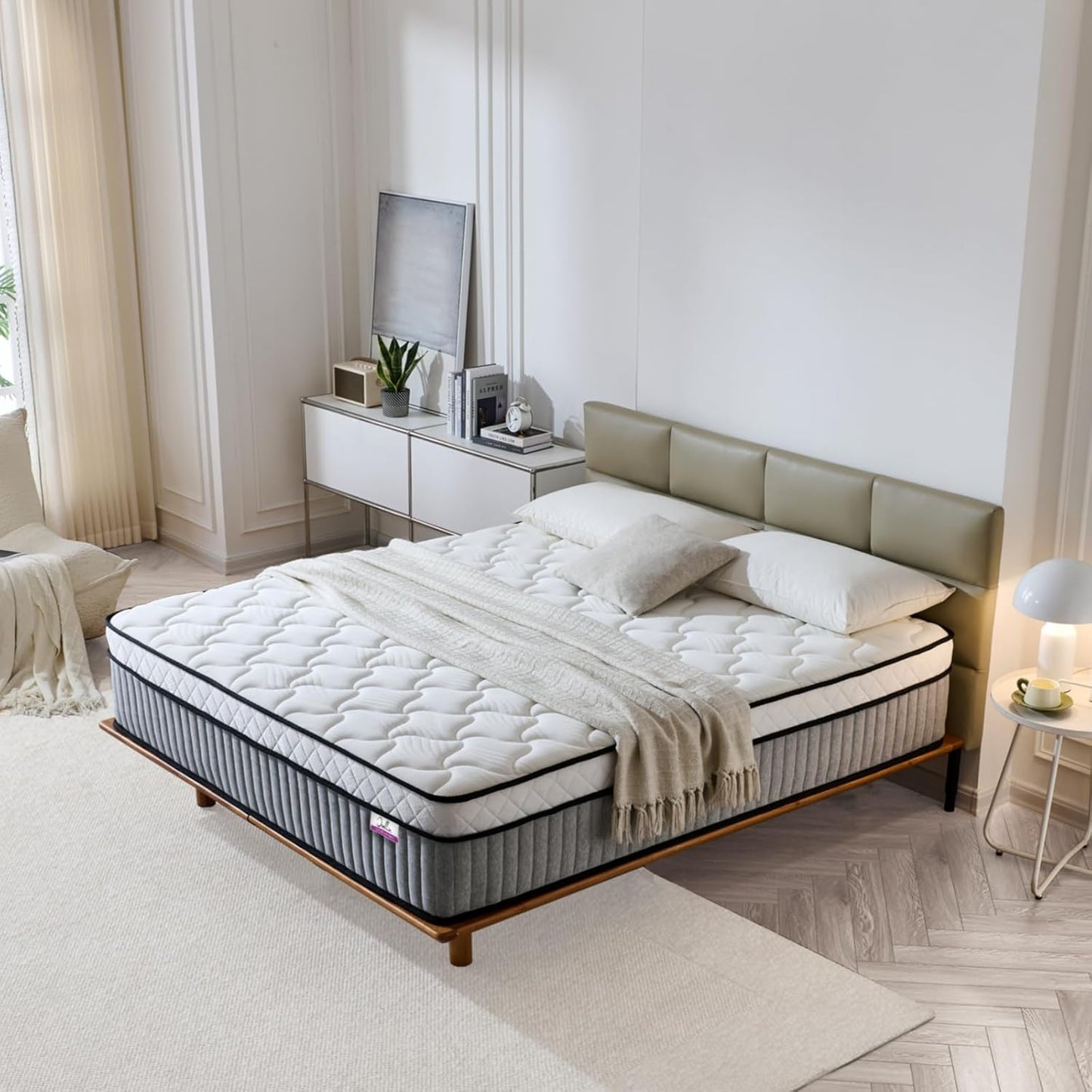 😴 12 Inch Hybrid Mattress | 6-Zone Support & Cool Sleep Design 🛏️