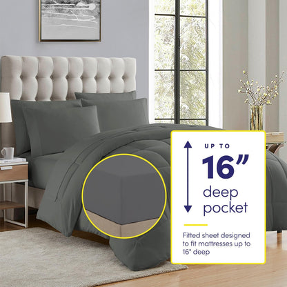 🛏️ All-Season 5-Piece Bedding Set | Ultra Soft Microfiber Comforter Set ✨