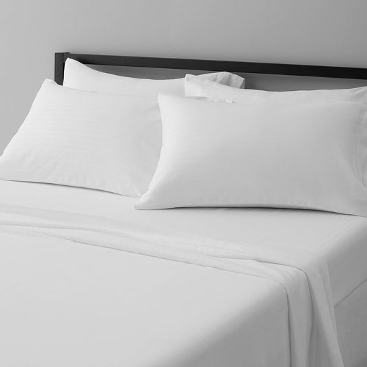 🛏️ 4-Piece Crosshatch Microfiber Sheet Set | Wrinkle Resistant Bedding 🪶