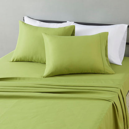 🛏️ 4-Piece Crosshatch Microfiber Sheet Set | Wrinkle Resistant Bedding 🪶