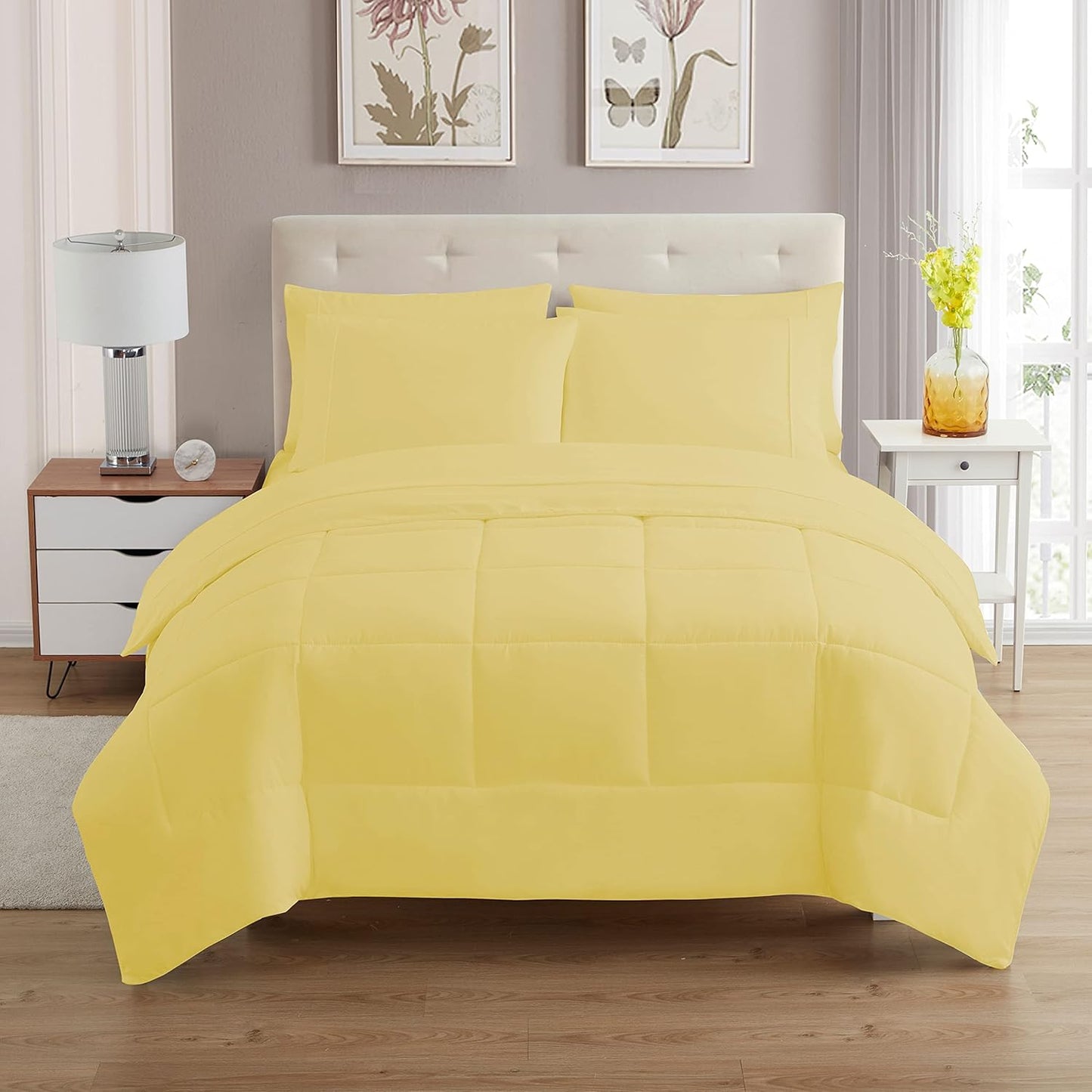 🛏️ All-Season 5-Piece Bedding Set | Ultra Soft Microfiber Comforter Set ✨