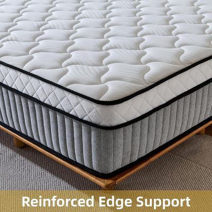 😴 12 Inch Hybrid Mattress | 6-Zone Support & Cool Sleep Design 🛏️