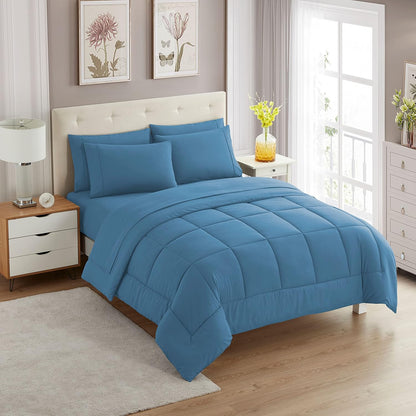 🛏️ All-Season 5-Piece Bedding Set | Ultra Soft Microfiber Comforter Set ✨