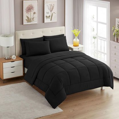🛏️ All-Season 5-Piece Bedding Set | Ultra Soft Microfiber Comforter Set ✨