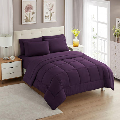 🛏️ All-Season 5-Piece Bedding Set | Ultra Soft Microfiber Comforter Set ✨
