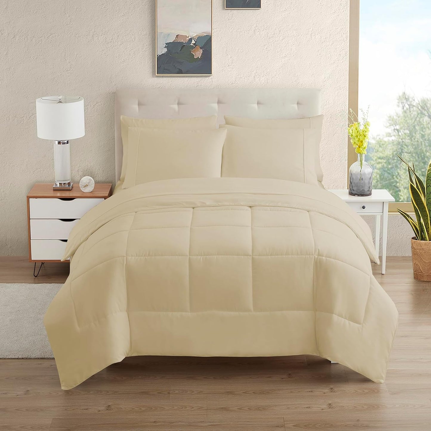 🛏️ All-Season 5-Piece Bedding Set | Ultra Soft Microfiber Comforter Set ✨