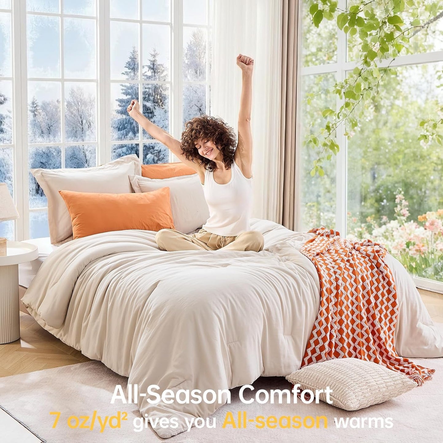3-piece comforter set 🛌. Soft microfiber, anti-clumping design & easy to clean. Shop our special offer today!