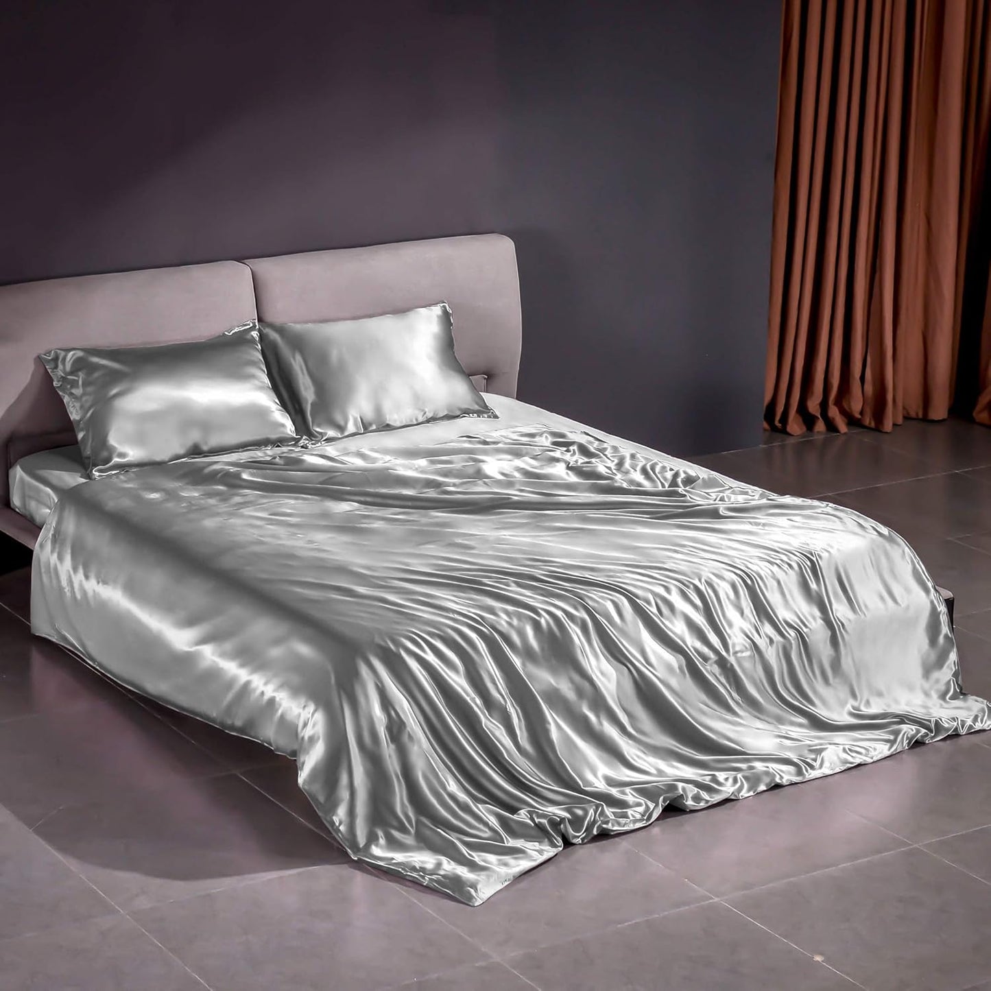 💎 Premium Silk Bedding Set | Luxurious Smooth Duvet & Sheet Ensemble